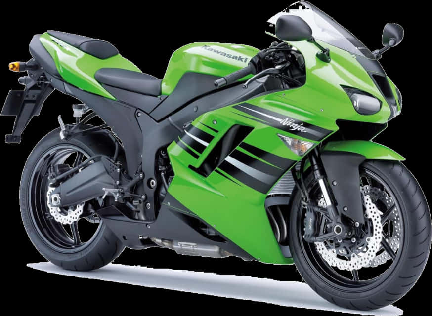 A Green And Black Motorcycle