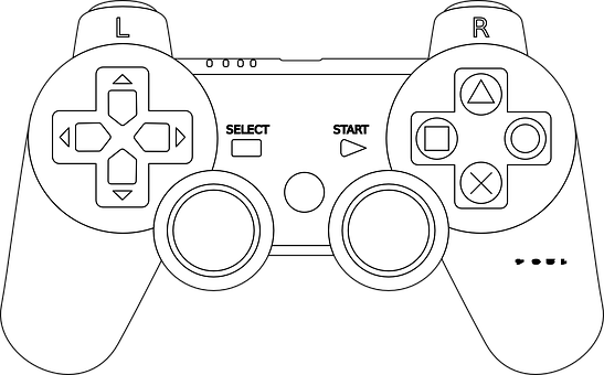 A White Game Controller With Buttons