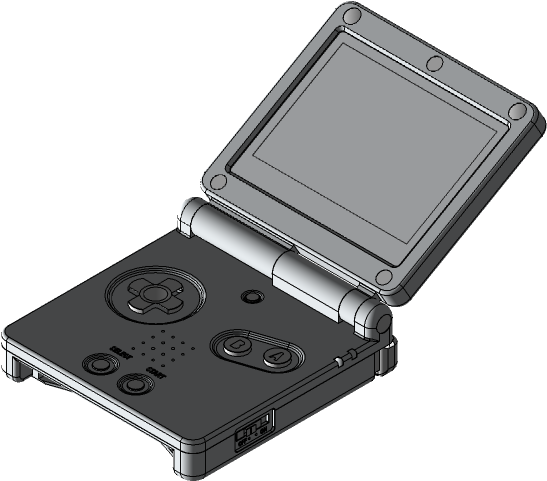 A Grey Handheld Gaming Device