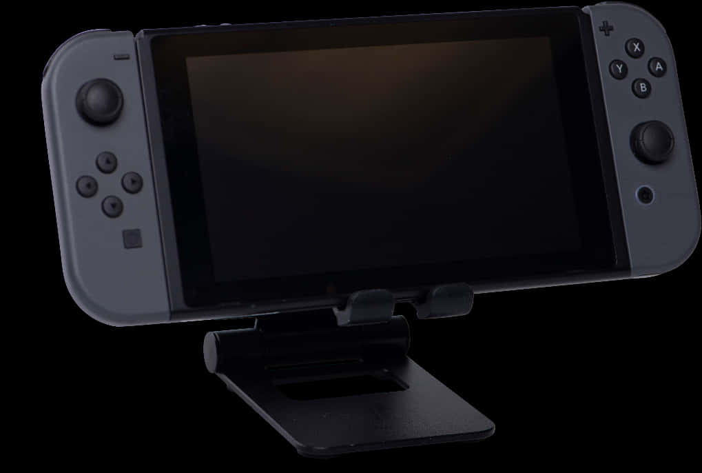 A Video Game Console With A Black Screen