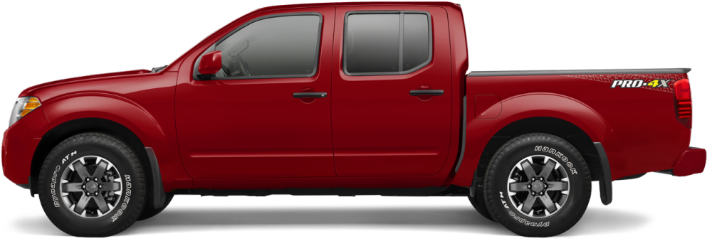 A Red Truck With Black Wheels