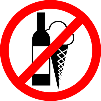 A No Ice Cream Sign