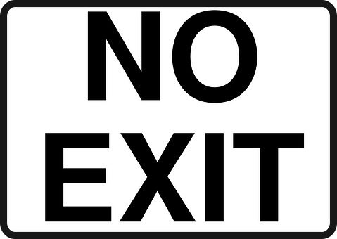 A Black And White Sign With Black Text