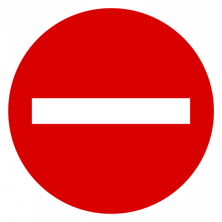 A Red And White Sign