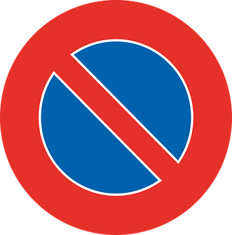 A Red And Blue Sign