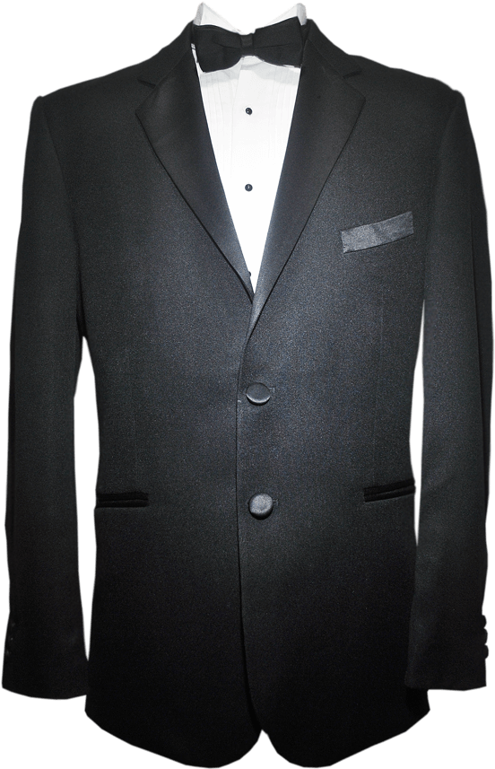 A Black Suit With A White Shirt And Tie