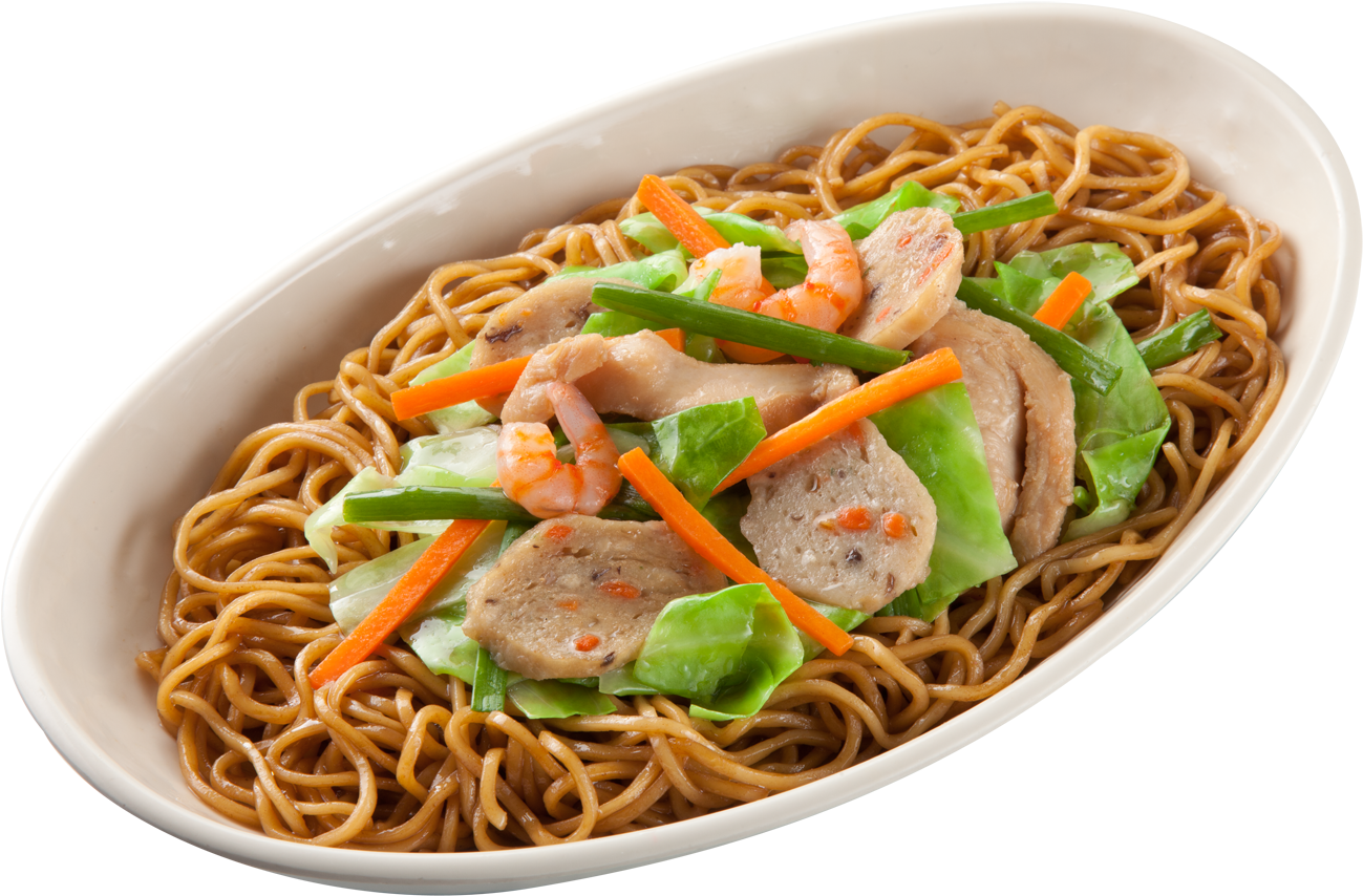 A Bowl Of Noodles With Meat And Vegetables