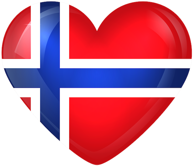 A Heart Shaped Flag With A Blue And Red Cross