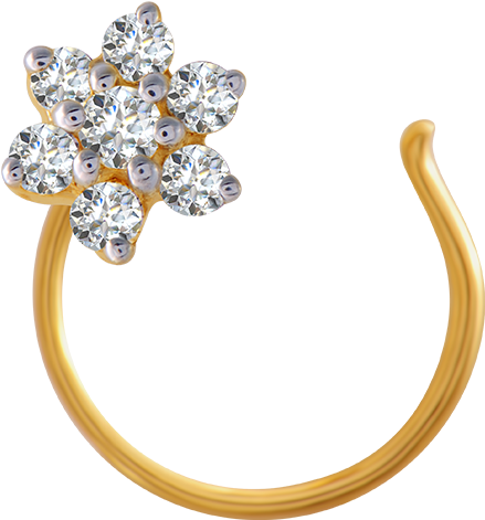 A Gold Ring With Diamonds On It