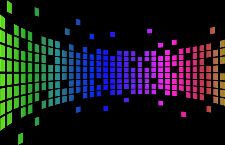A Colorful Squares On A Black Background