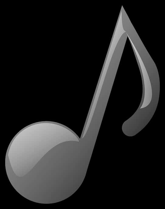 A Musical Note With A Black Background