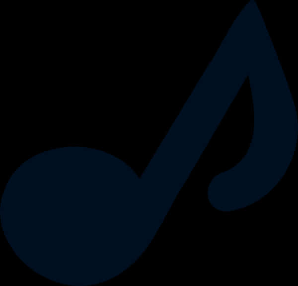 A Blue Music Note With A Black Background