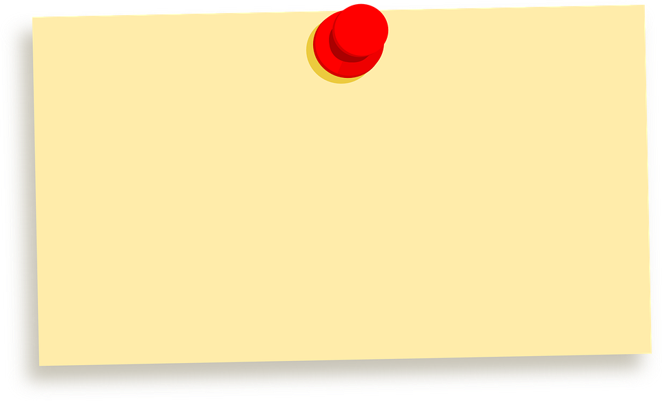A Yellow Paper With A Red Pin