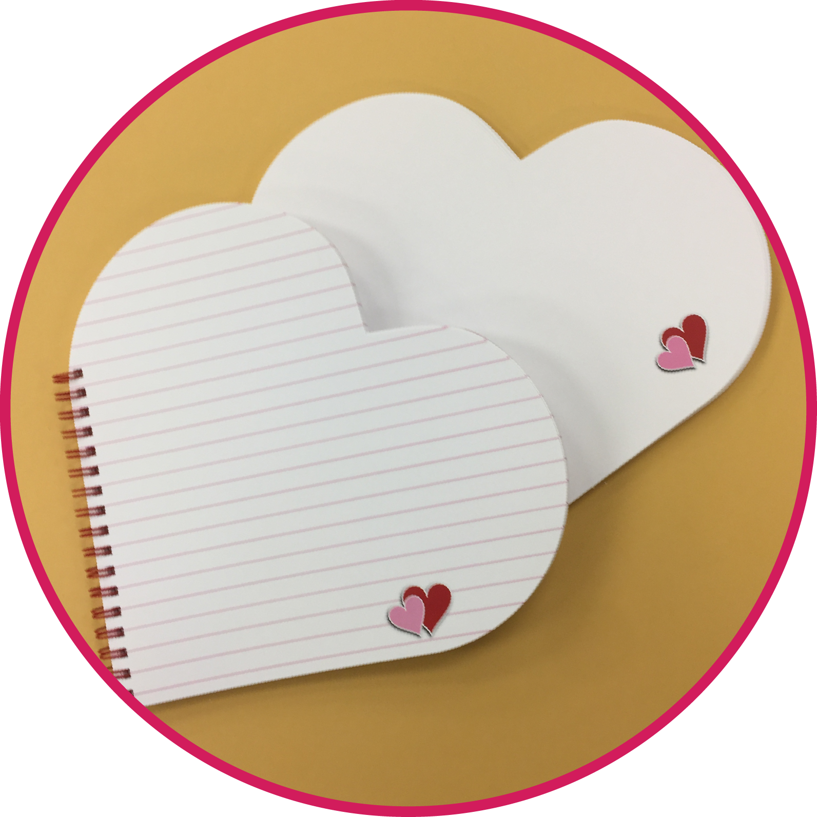 A Notebook With Hearts On It