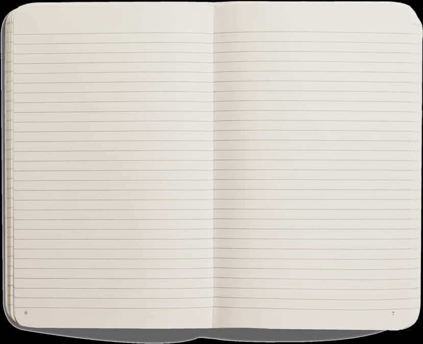 Blank Notebook With Horizontal Lines