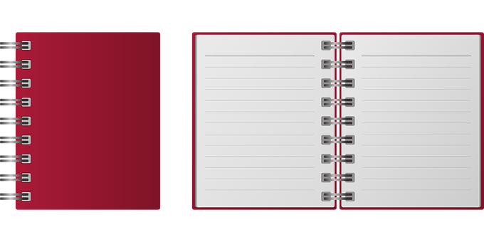 A Red And White Notebook