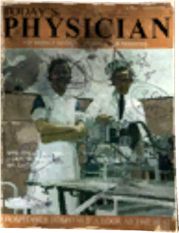 A Magazine Cover With A Couple Of Men In White
