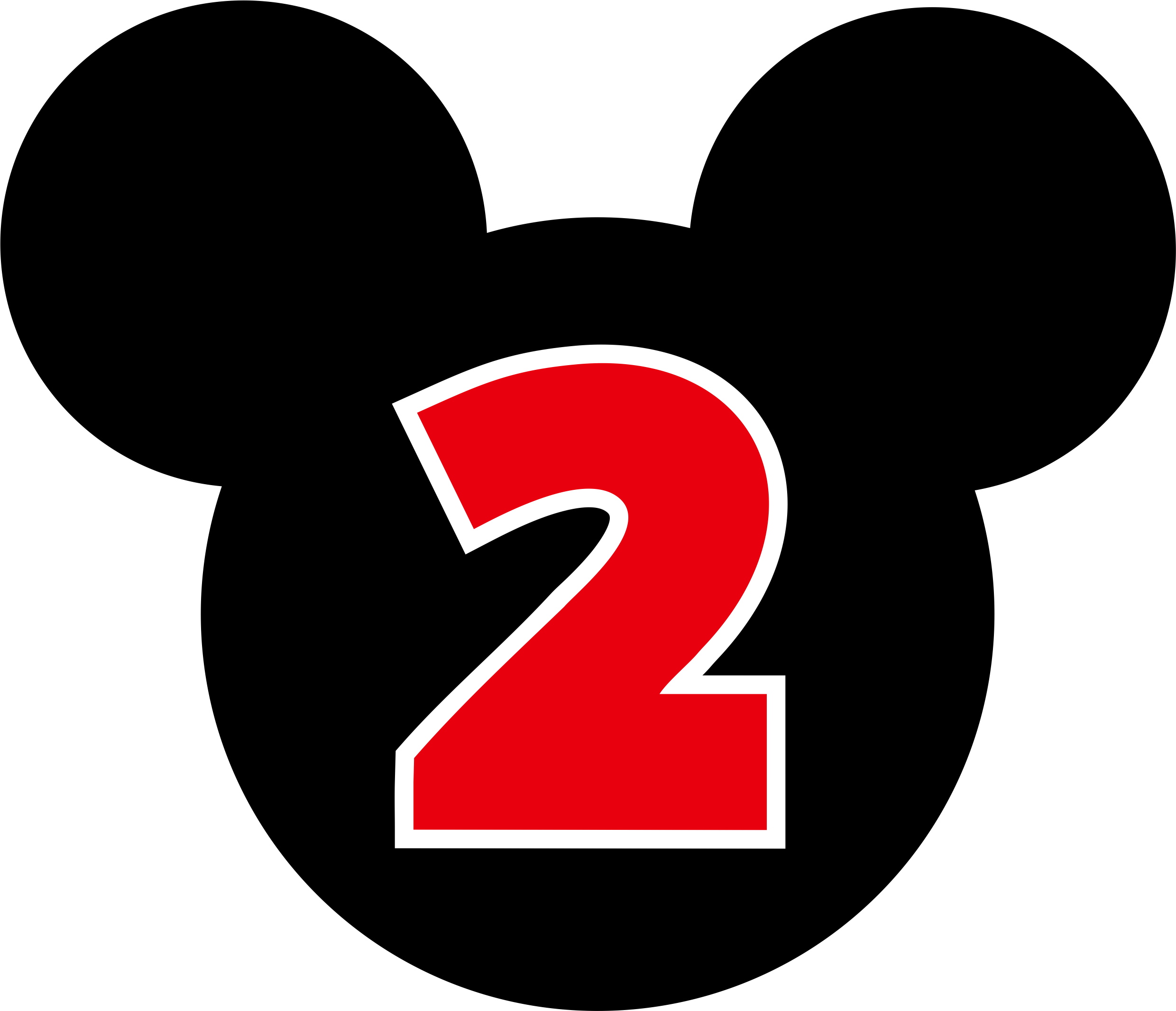 A Red Number On A Black Background