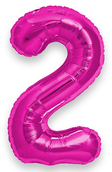 A Pink Balloon Shaped Like A Number Two