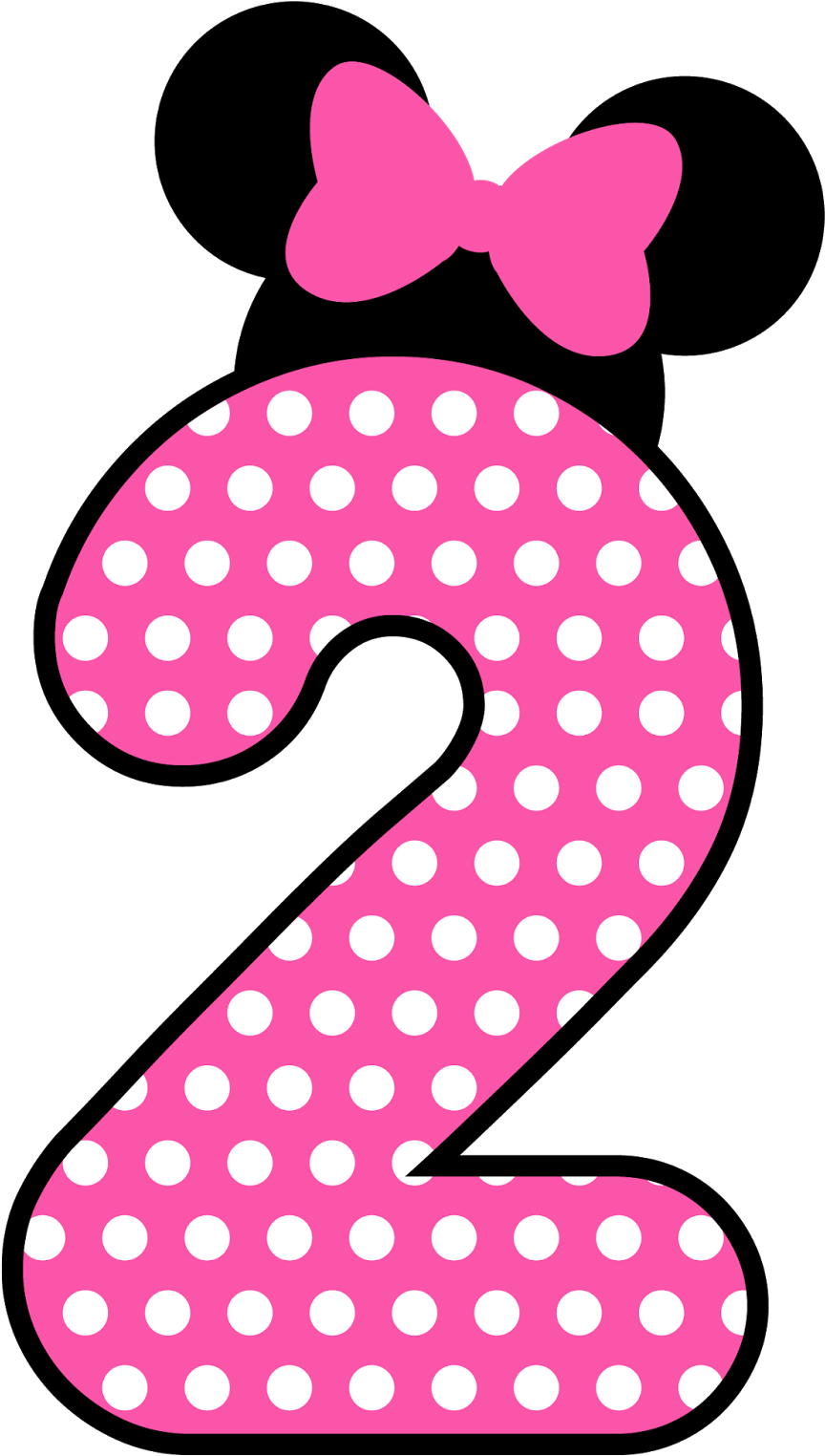 A Pink And White Polka Dot Number