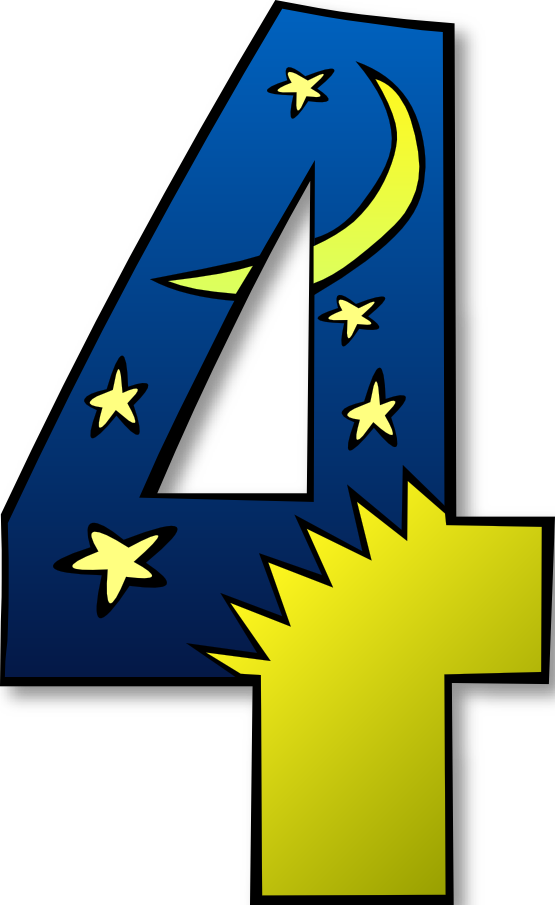 A Number With Stars And Moon