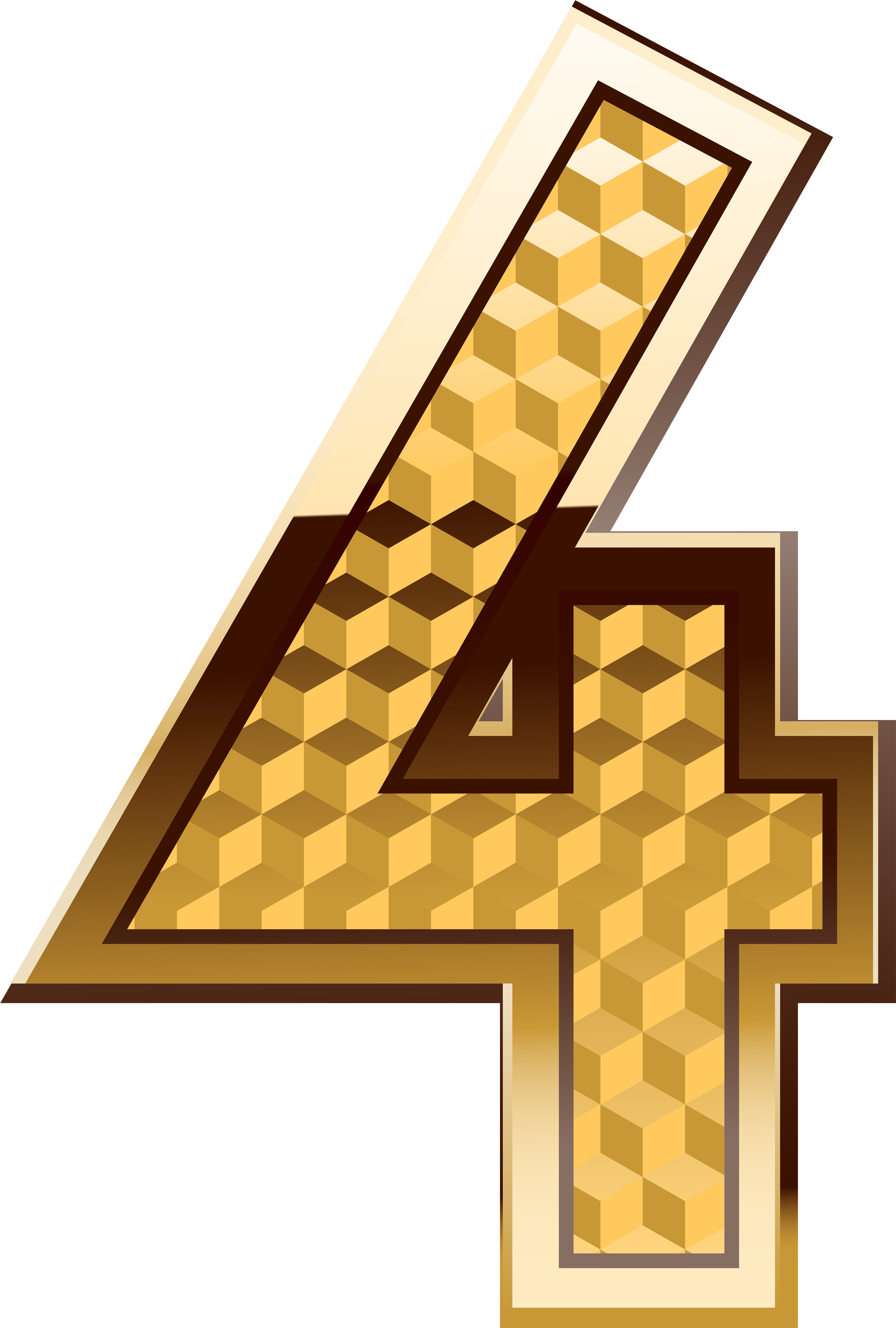A Number With A Gold And Black Design