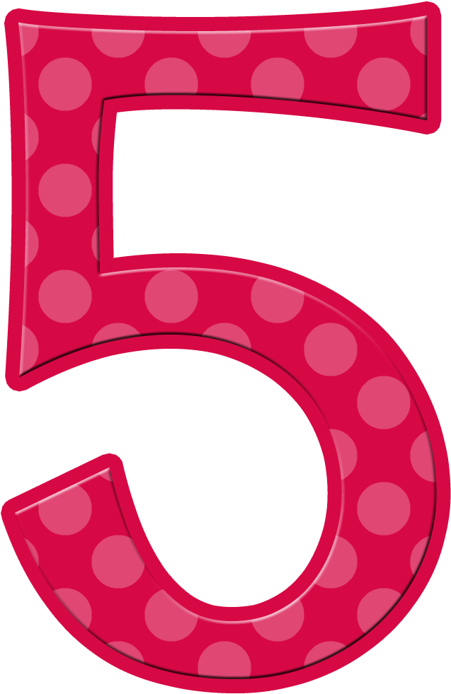 A Number With Pink Polka Dots