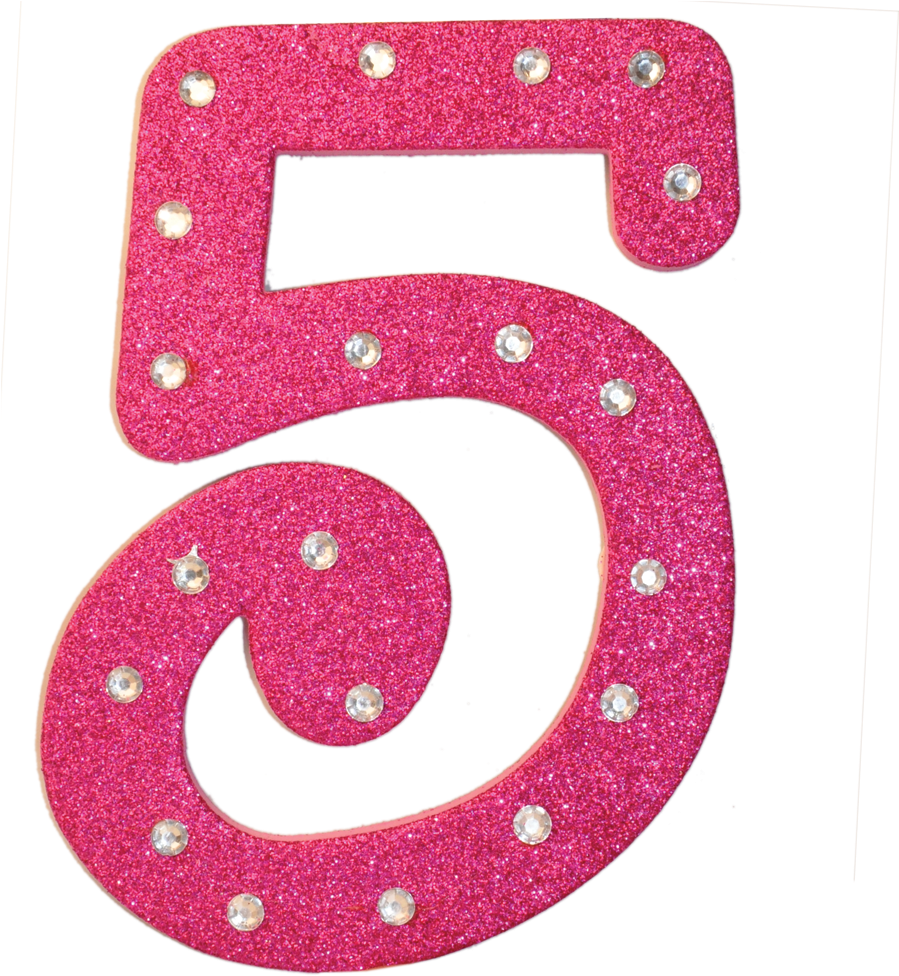 A Pink Number With Rhinestones