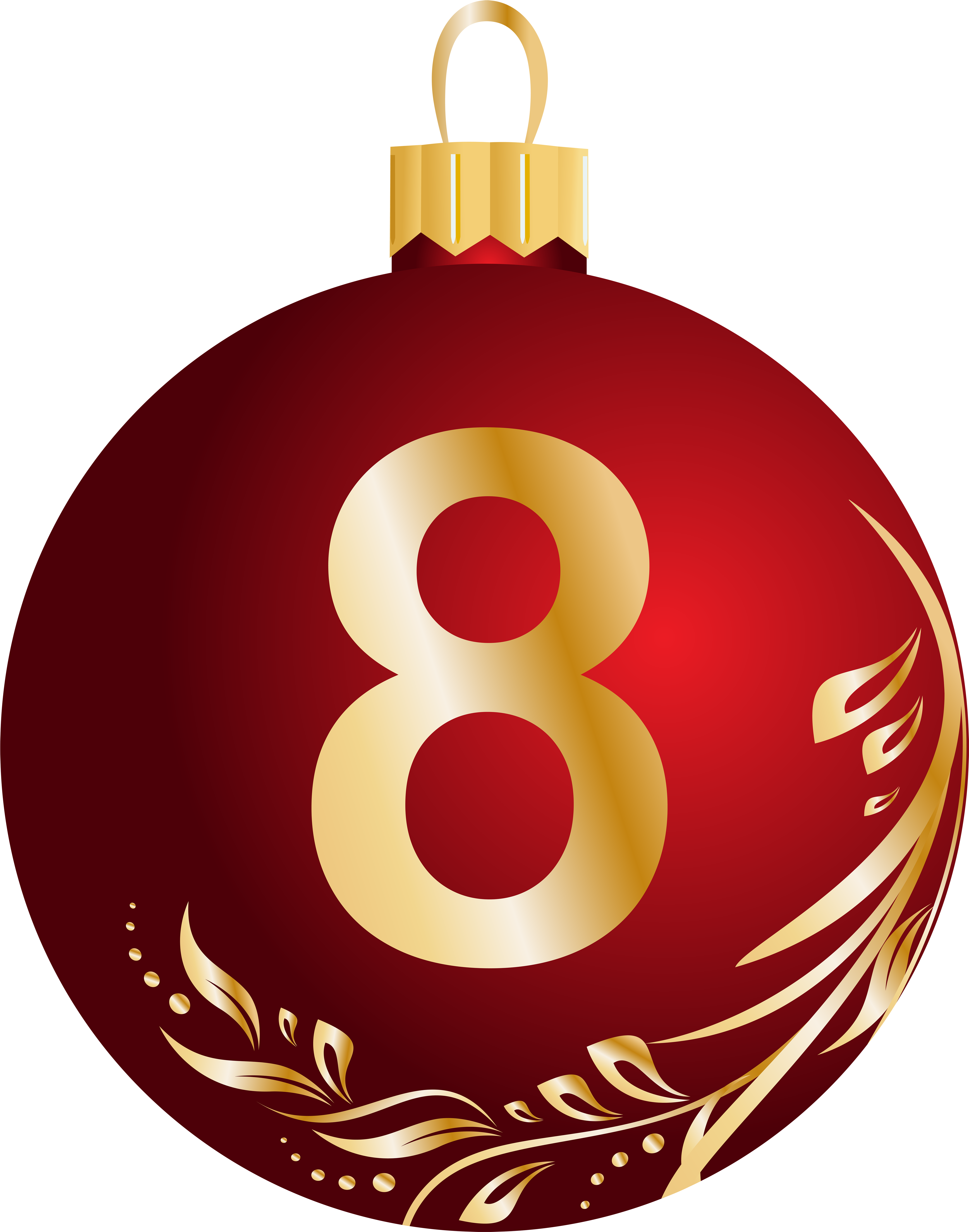 A Red And Gold Christmas Ornament