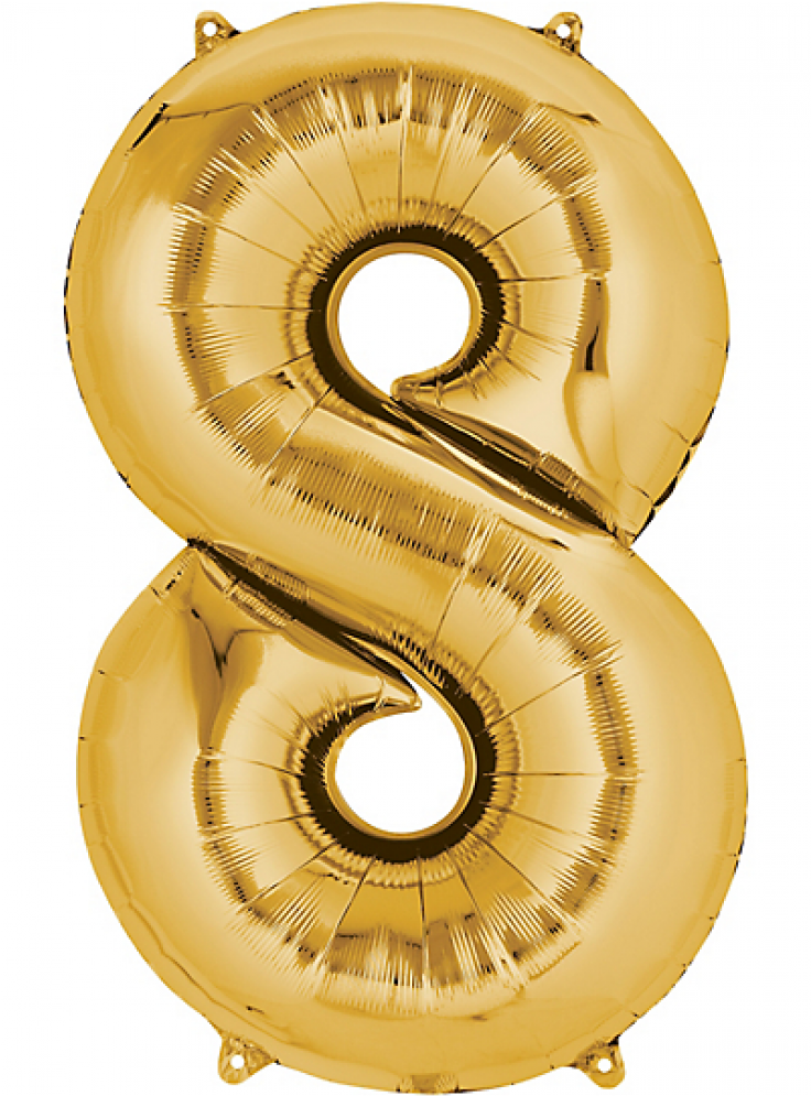 A Gold Balloon Shaped Like A Number