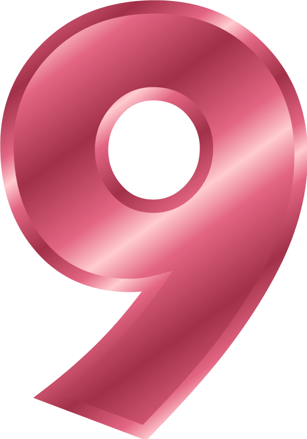 A Pink Number With A Black Background
