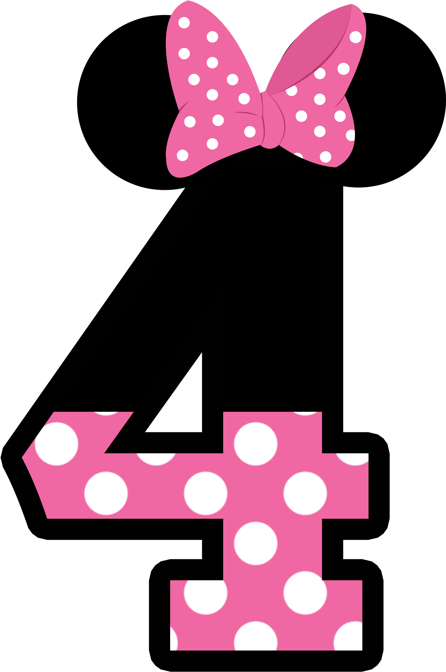 A Pink And White Polka Dot Bow
