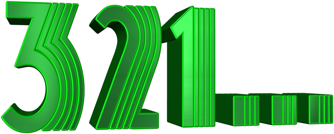 A Green Numbers On A Black Background