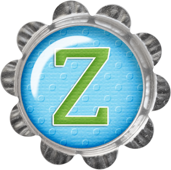 A Blue And Green Letter Z