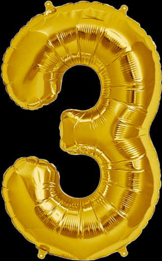 A Gold Balloon In The Shape Of A Number