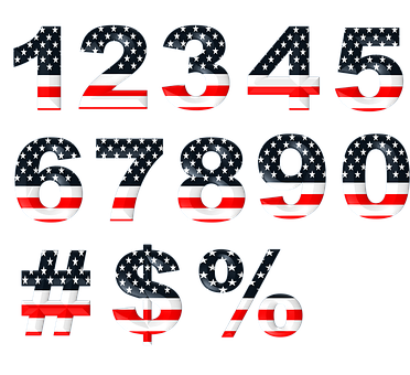 Numbers And Symbols Of American Flag