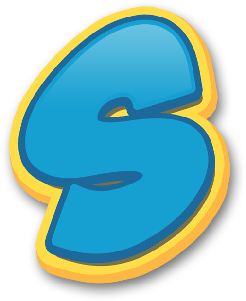 A Blue And Yellow Letter S
