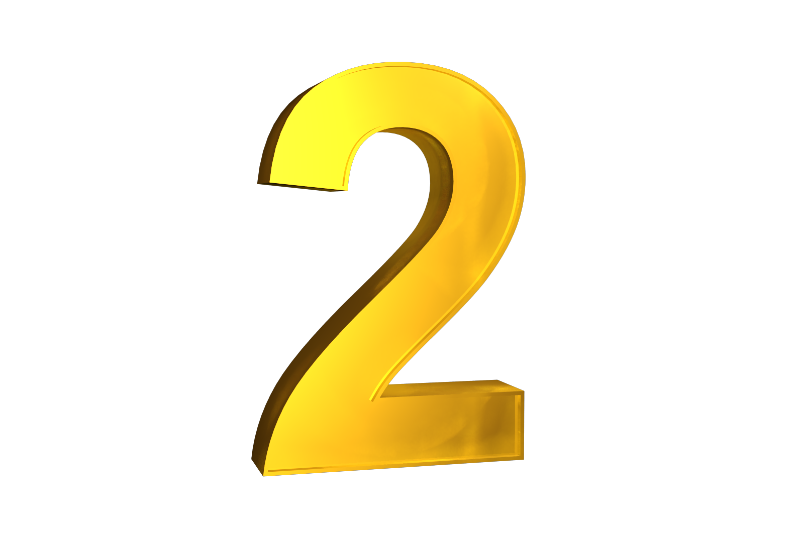 A Gold Number On A Black Background