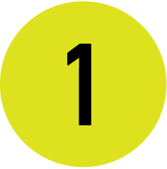 A Yellow Circle With A Number One