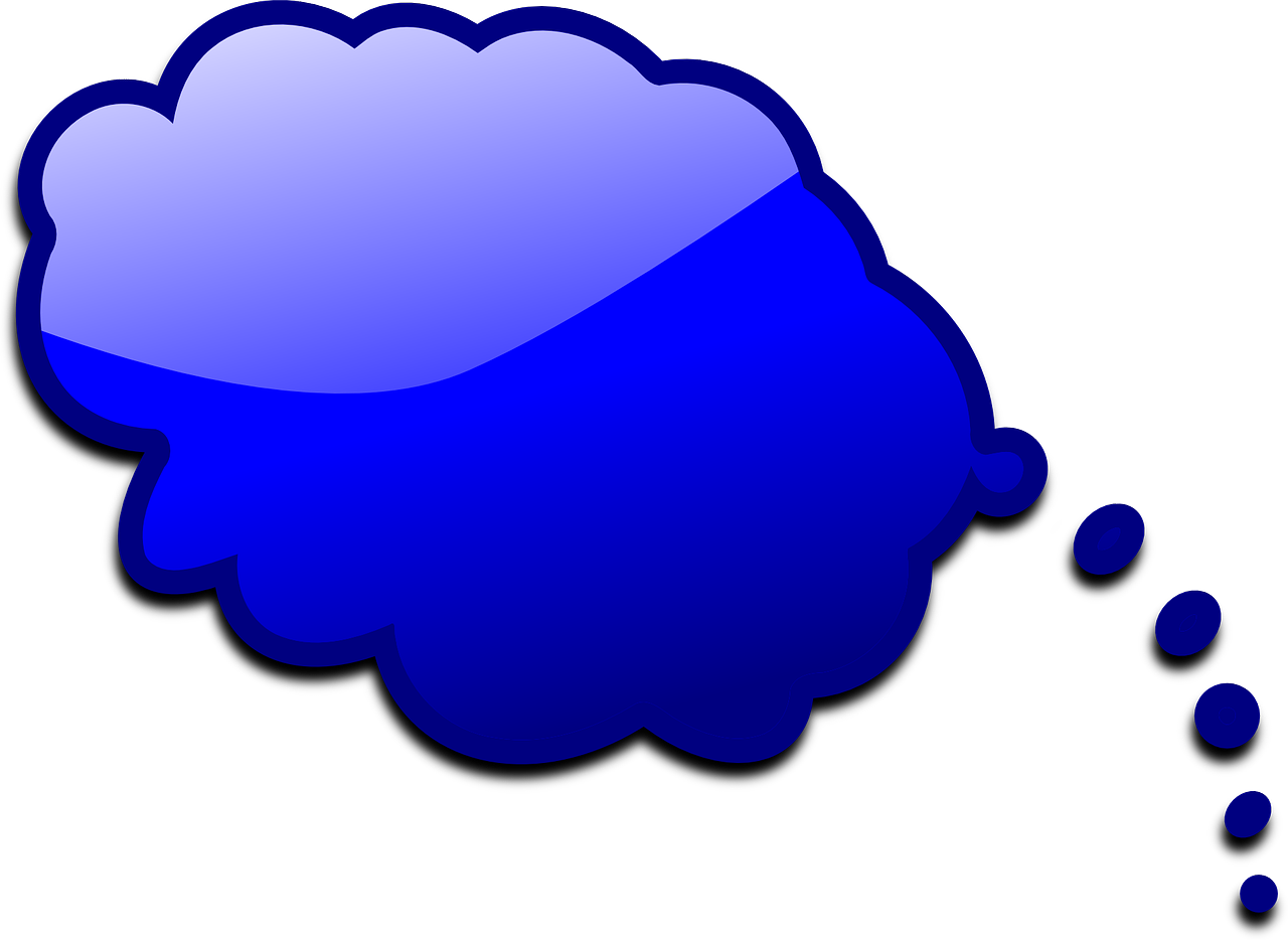 A Blue Cloud With Black Background