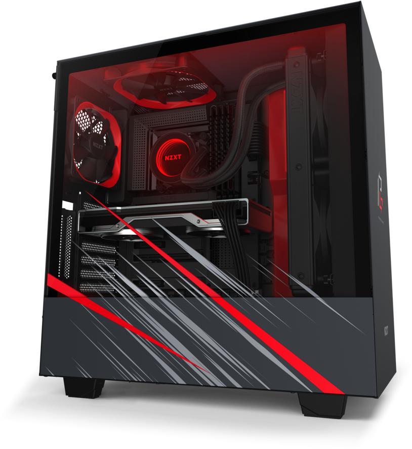 Red And Black Gaming Computer