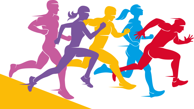 A Group Of People Running