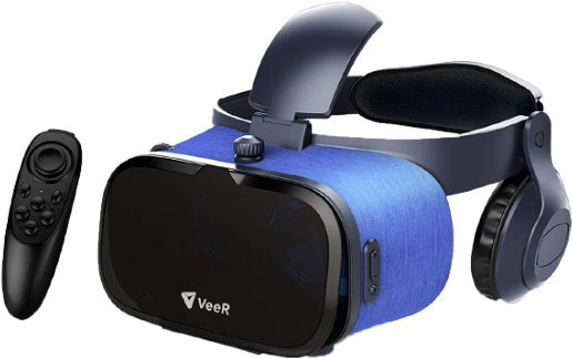 A Virtual Reality Goggles With A Black Background