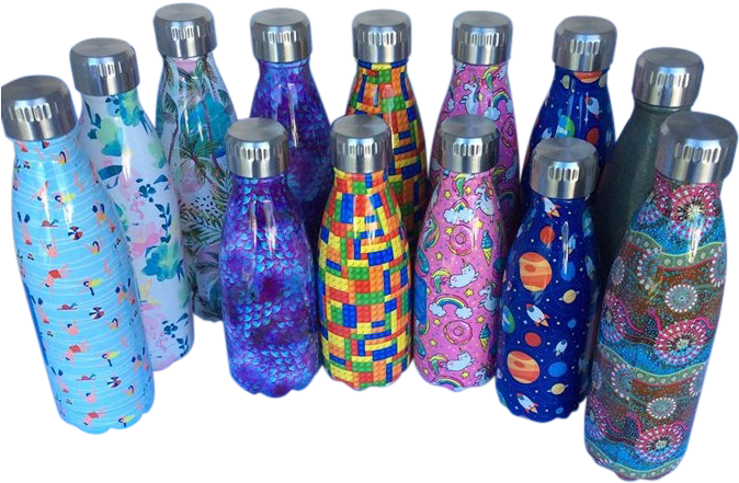 A Group Of Water Bottles