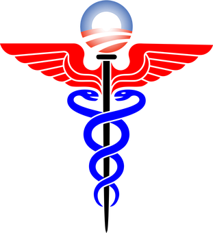 A Symbol Of A Medical Symbol With Two Snakes