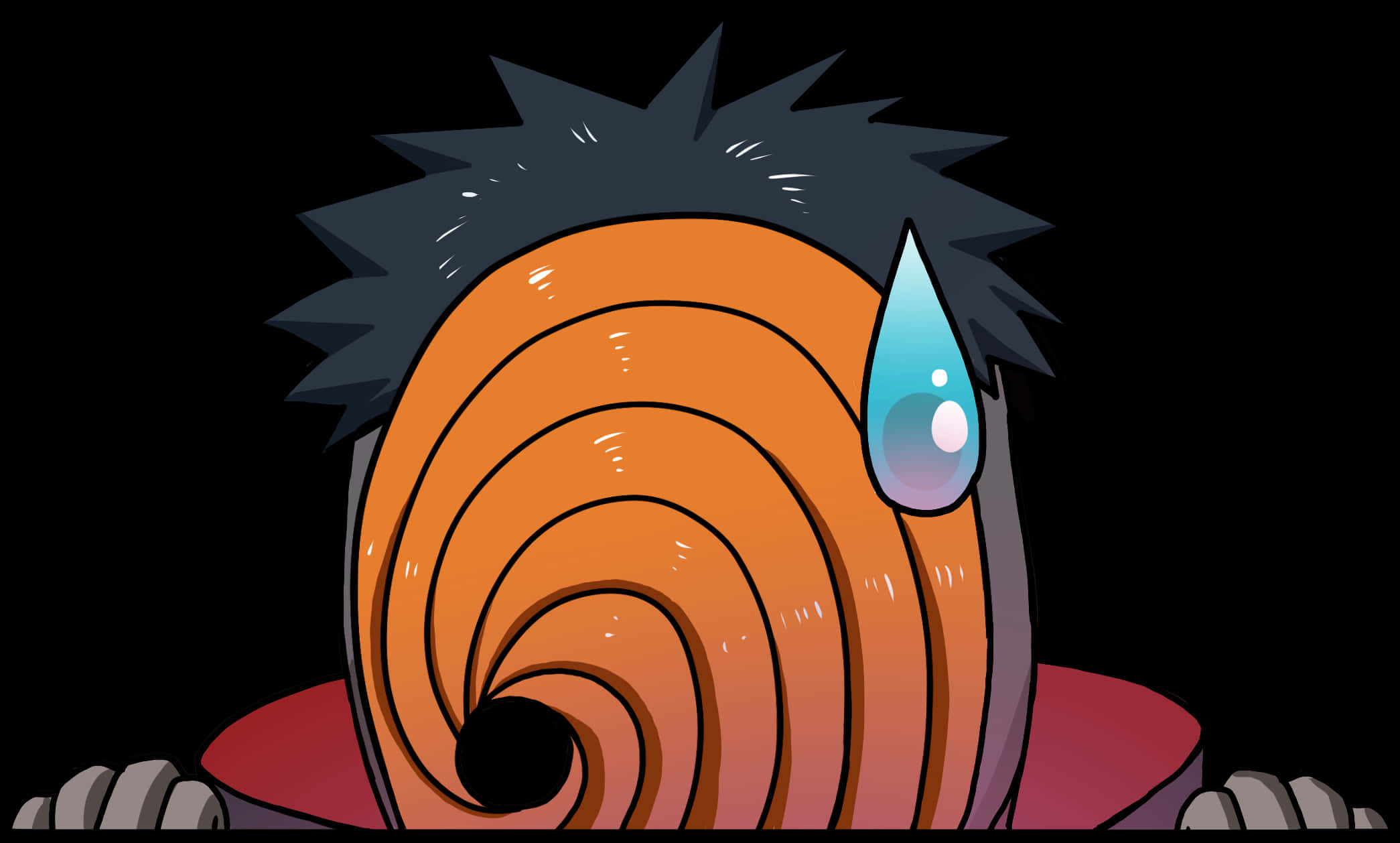 Cartoon Of A Snail With A Teardrop