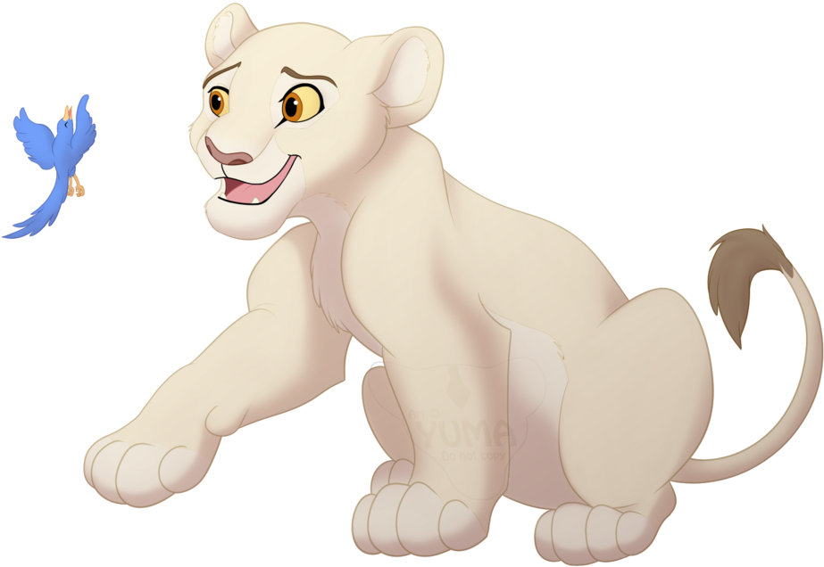Cartoon A Cartoon Of A White Lion