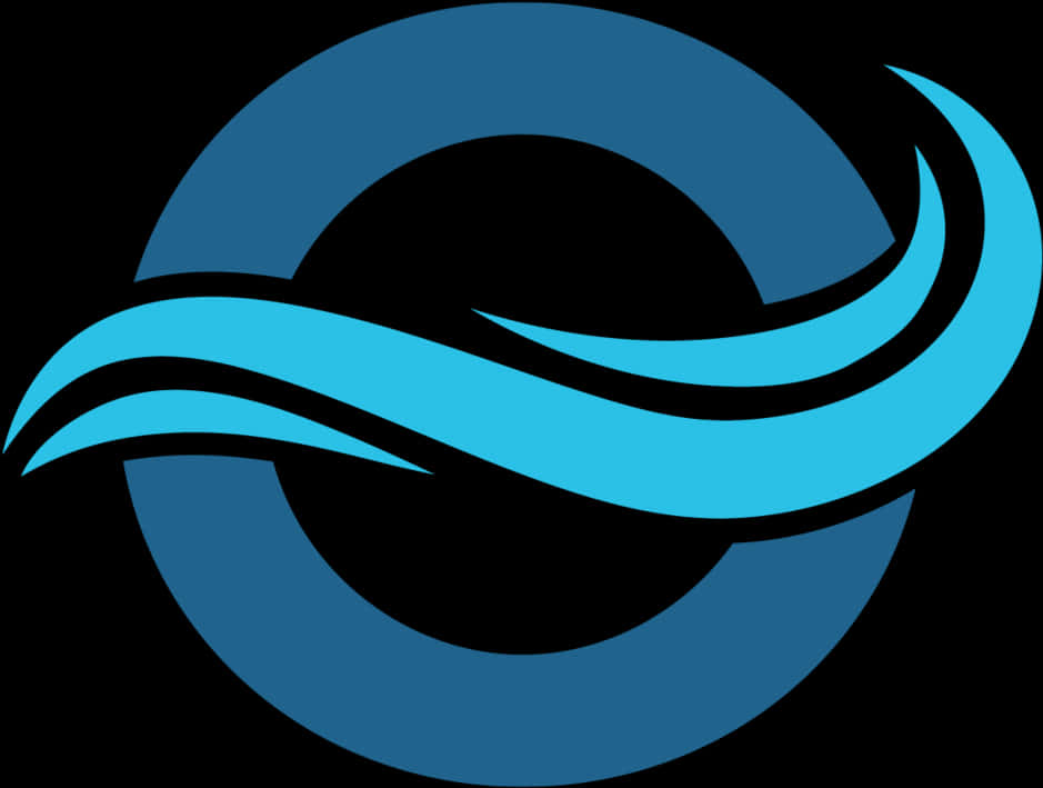 Ocean Wave With Circle Graphic