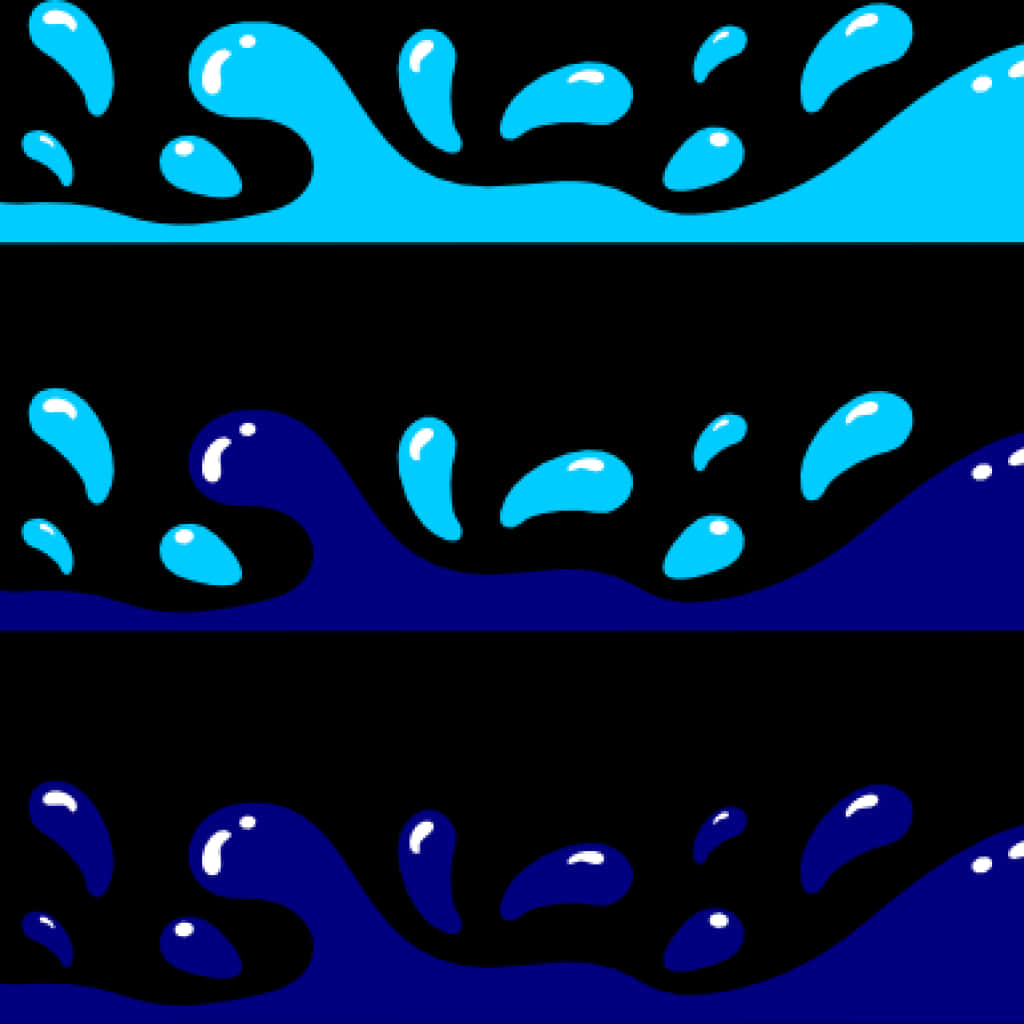 A Blue And Black Water Splashes
