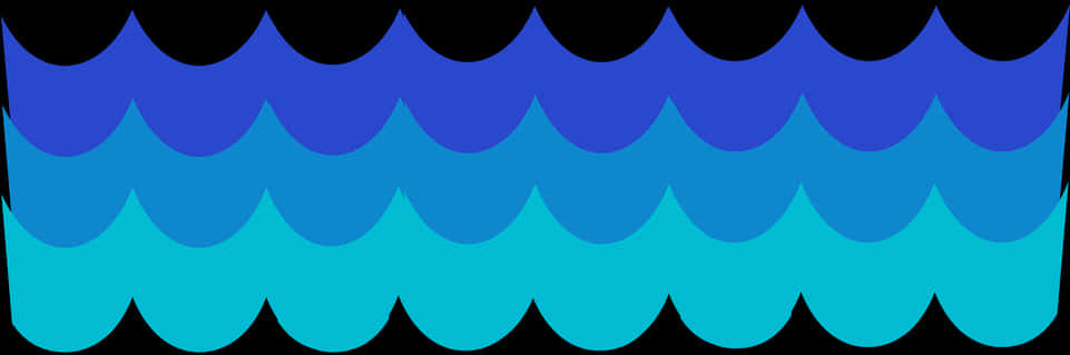 A Blue And Black Waves